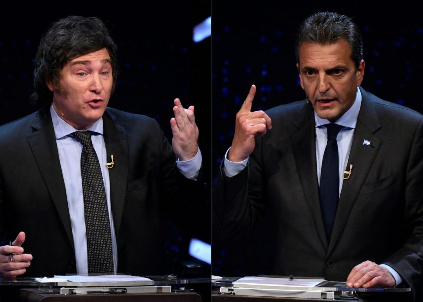 Massa y Milei cruzan ataques en último debate por la presidencia de Argentina